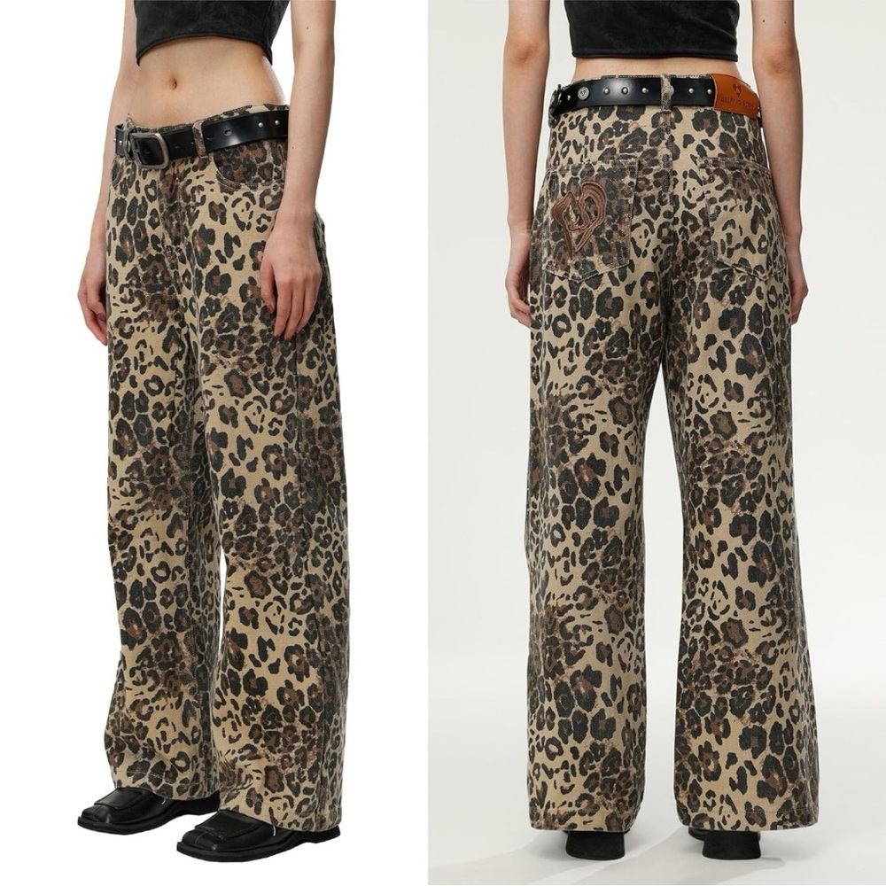 NWT Aelfric Eden Women’s Leopard Print Y2K Jeans